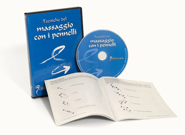 Video curso de masaje con pinceles, masaje sensorial con acción sobre el sistema capilar. Curso en línea, DVD y transmisión de video con certificado de formación